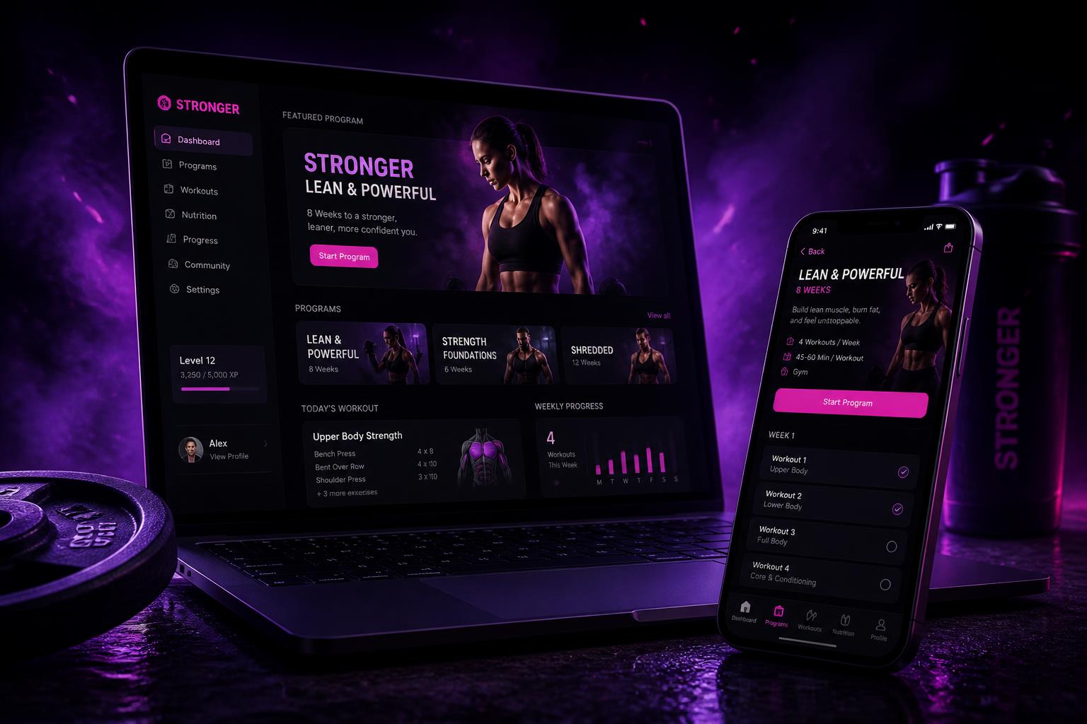 The Dancer's Body System — app interface preview